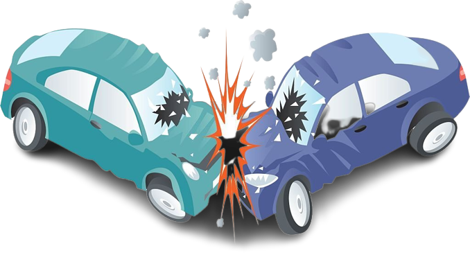 Car crash vector image