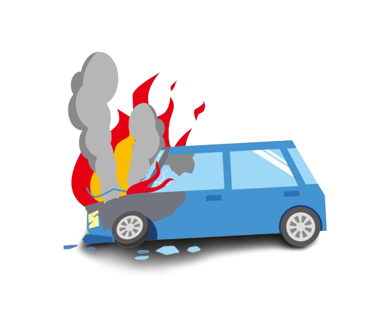 Burning Car illustrations